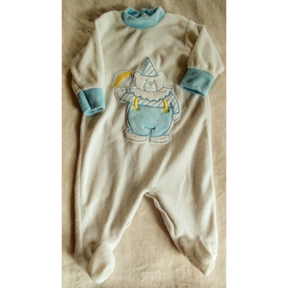 pajama 3 months Vintage Little Me Terry cloth sleeper bear baby